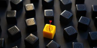 The arrow hit the highlighted target.