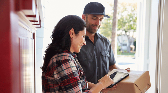 Courier package delivery