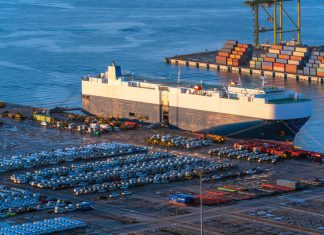 Ship anchored at the terminal
