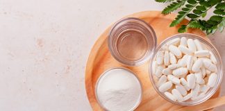 Collagen & Aging: How It Slows Down The Clock collagen powder, pills and water