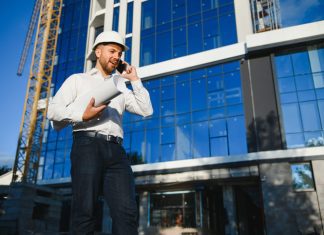 man working on a construction site