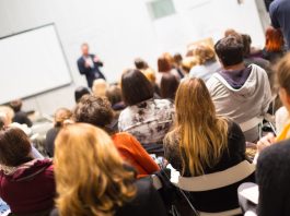 Audience in the lecture hall.