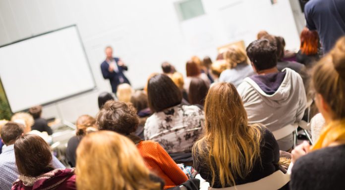 Audience in the lecture hall.
