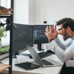 frustrated man in trading