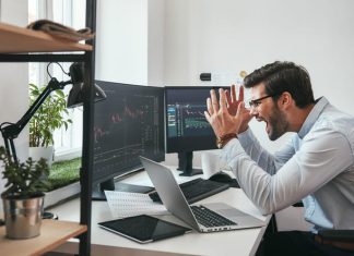 frustrated man in trading