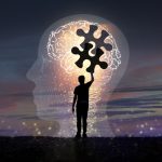 silhouette and a jigsaw puzzle