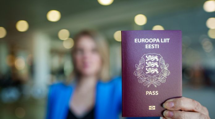 woman holding passport
