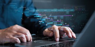 Finance in the Online World – Australia analytics chart, business analysis chart KPI showing icon on virtual screen monitor laptop by hologram virtual screen technology.