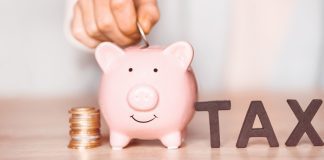 Maximise Tax Savings with ELSS Mutual Funds Money beside the piggy bank and tax word