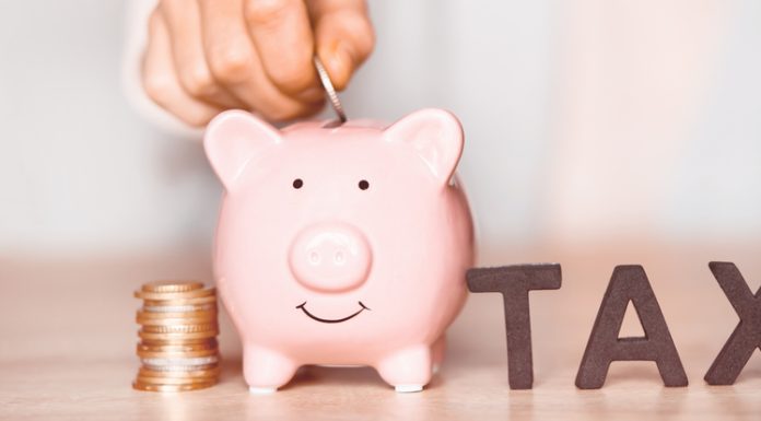Maximise Tax Savings with ELSS Mutual Funds Money beside the piggy bank and tax word