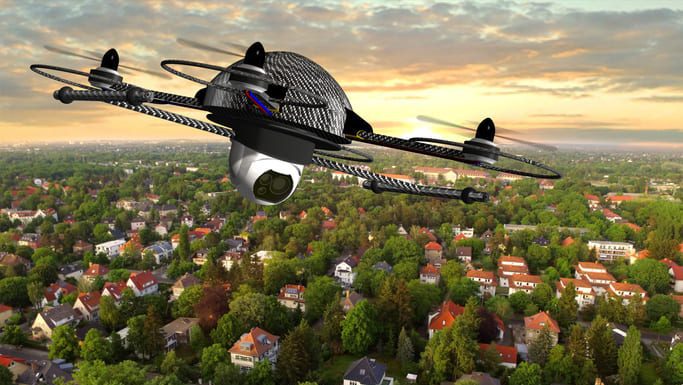 The Role of Drone Photography Services in Urban Planning and Development drone over suburban houses