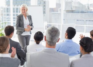 woman during leadership program