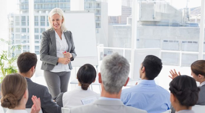 woman during leadership program
