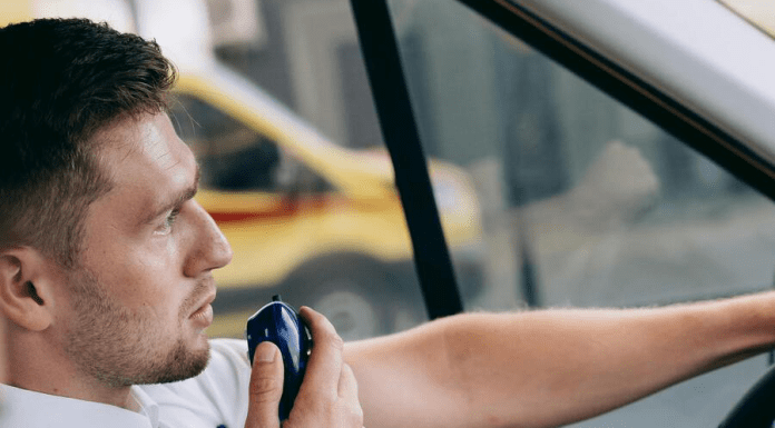 man driving an ambulance