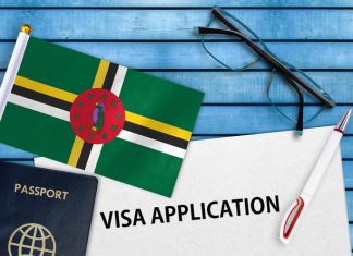 Dominica Golden Visa: Your Path to Citizenship by Investment in 2024 Visa application and flag of dominica