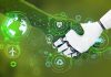The Race to Net Zero: How AI Can be Harnessed to Meet the Growing Demand for Green Skills   Technology and Nature handshake
