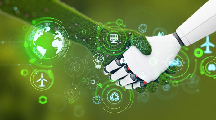 The Race to Net Zero: How AI Can be Harnessed to Meet the Growing Demand for Green Skills Technology and Green Nature handshake