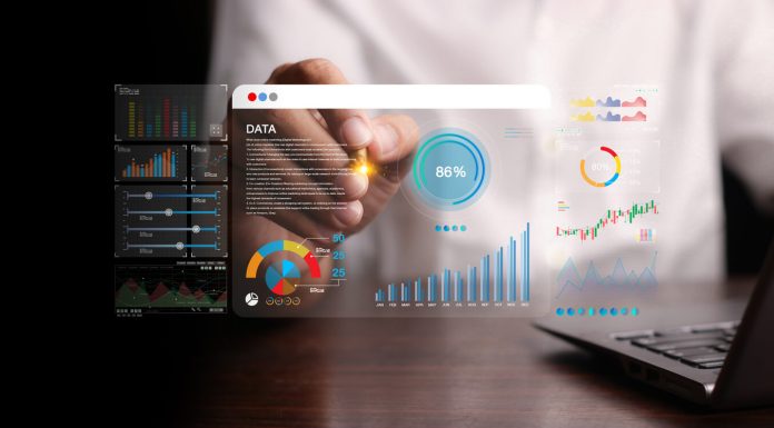 Data analyst working on business analytics