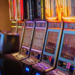 Slot machine in casino