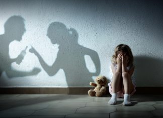 Domestic Disputes: Legal Implications and Consequences Little Girl Crying With Parents Arguing - Home Violence And Divorce