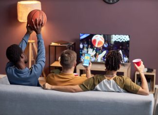 Basketball match at home