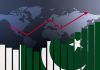 Economic recovery with pakistan flag