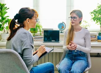Teenage girl counseling