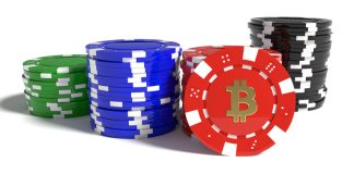 bitcoin and poker chips