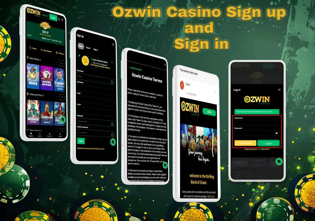 Sign Up and Sign In at OzWin Casino Sign Up and Sign In at OzWin Casino