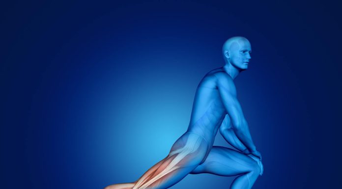 Man taking a long step