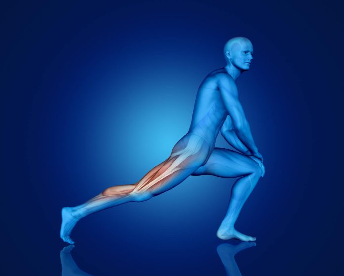 Man taking a long step