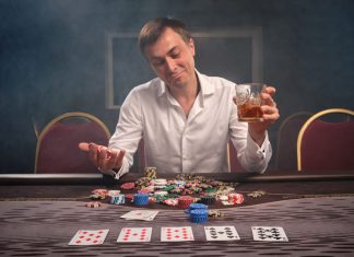 Man playing poker
