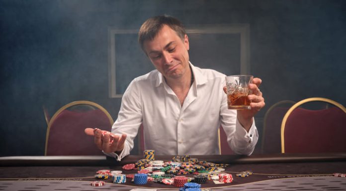 Man playing poker