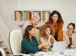 Women working in the office