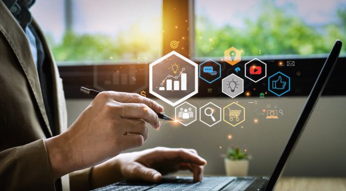 Digital online marketing commerce sale concept