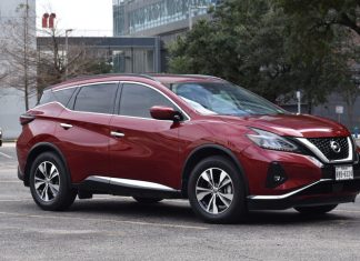 red nissan SUV