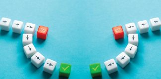 arrow pointing in the middle