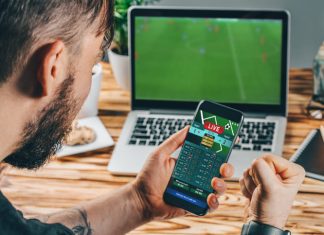 Gambling using mobile phone and computer