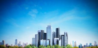 Buildings on mobile phone