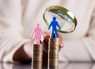 Shaping a More Inclusive Future for Finance: The Rise of Gender Lens Investing Coin stacks with gender symbol and magnifying glass