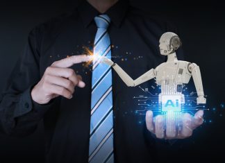 Businessman with AI