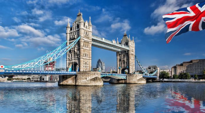 Famous Tower Bridge in London, England, UK