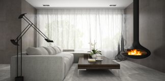 Interior of modern design room