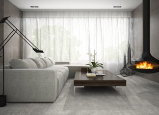 Interior of modern design room