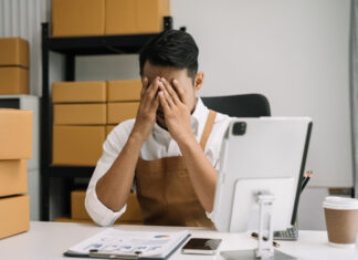Small online business owner, Stress.