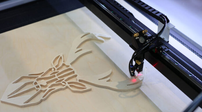 Laser engraving on wood