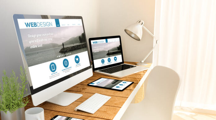 Web design in laptop