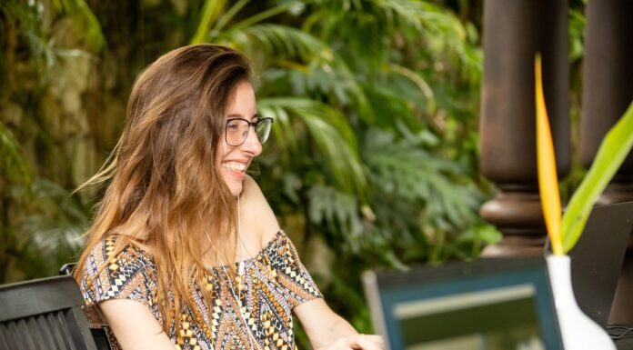 woman in remote work