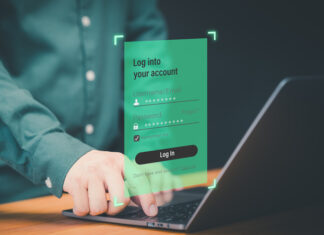 User type username and password for the computer laptop.