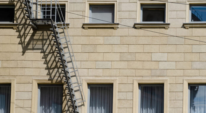 Metal fire safety ladder